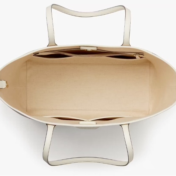 Kate Spade Sutton Large Tote Bag Ivory Tulip Toss Cream Floral Purse KB293 - Picture 6 of 7